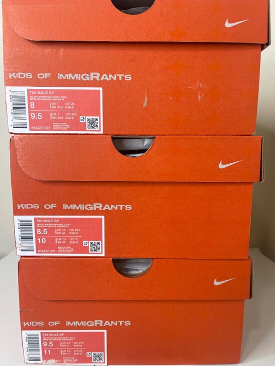 Nike T90 Mule Velvet Brown Kids of Immigrants Mens Sizes IH4422 201 main image 4